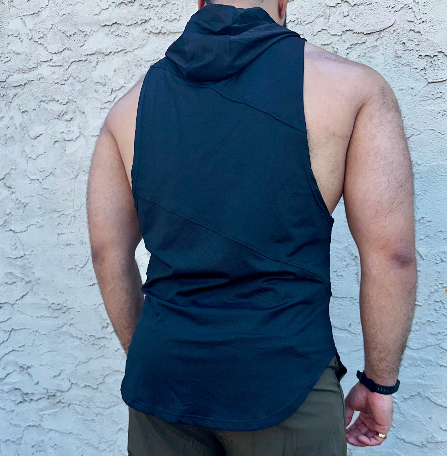 Hooded Black Tank Top