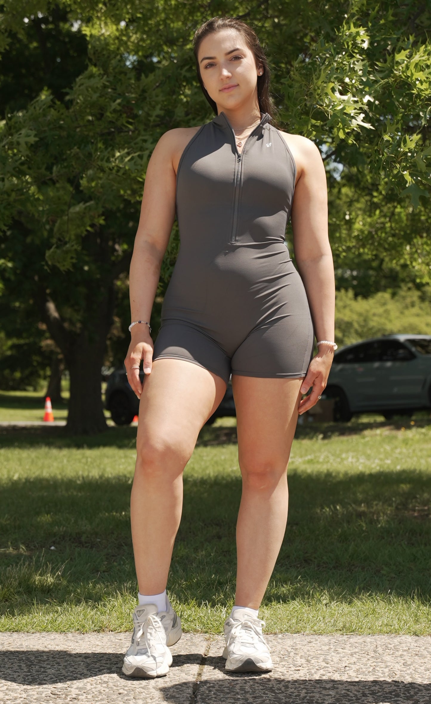 Seamless Scrunch Romper - Grey