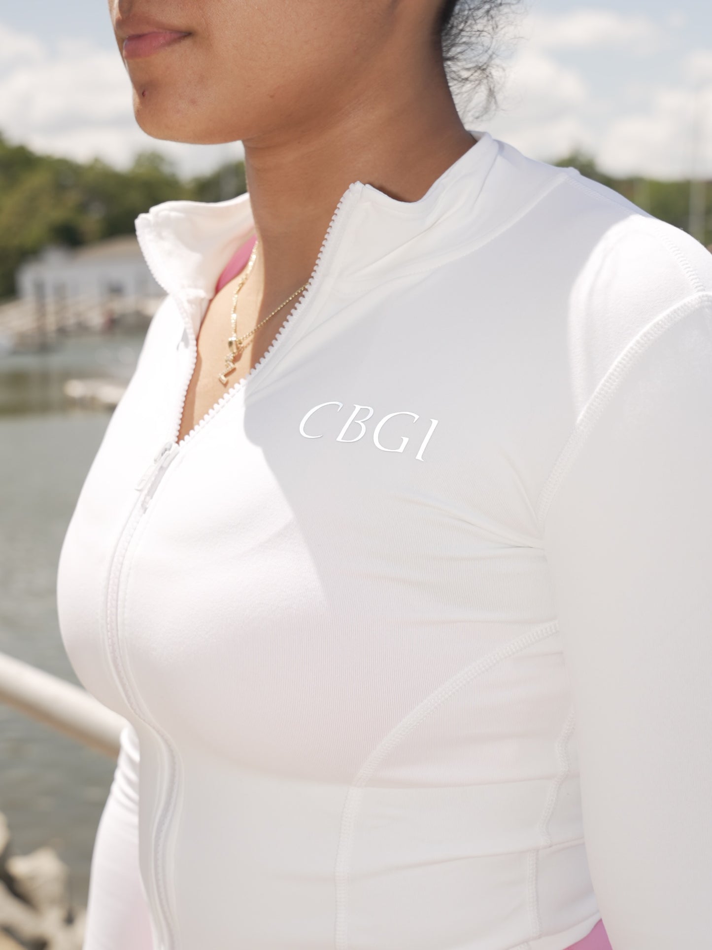 CBGI Essential Crop Sweater - White